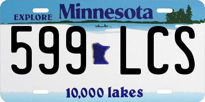 MN license plate 599LCS