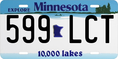 MN license plate 599LCT