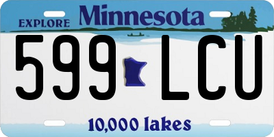 MN license plate 599LCU