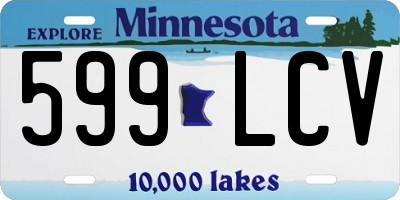MN license plate 599LCV