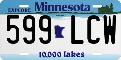 MN license plate 599LCW