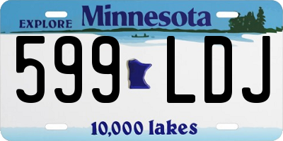 MN license plate 599LDJ