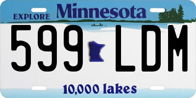 MN license plate 599LDM