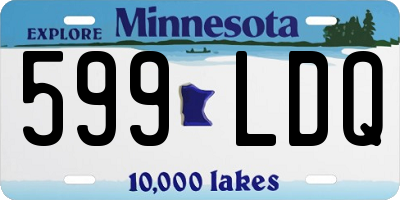 MN license plate 599LDQ