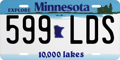 MN license plate 599LDS