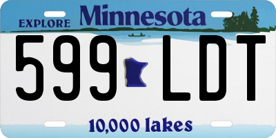 MN license plate 599LDT