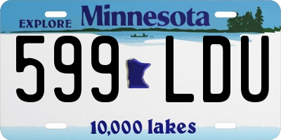 MN license plate 599LDU
