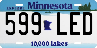 MN license plate 599LED