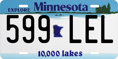 MN license plate 599LEL