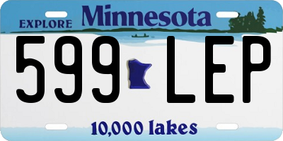 MN license plate 599LEP