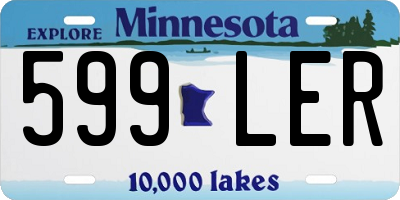 MN license plate 599LER