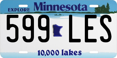 MN license plate 599LES