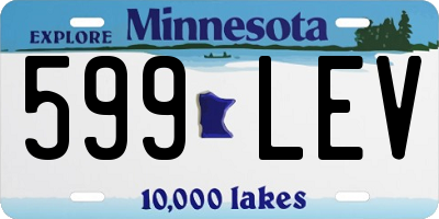 MN license plate 599LEV
