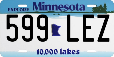 MN license plate 599LEZ