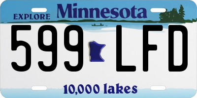 MN license plate 599LFD