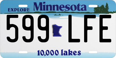 MN license plate 599LFE