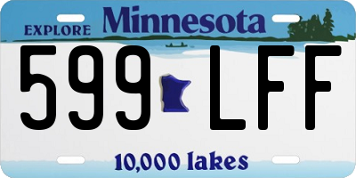MN license plate 599LFF