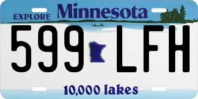 MN license plate 599LFH