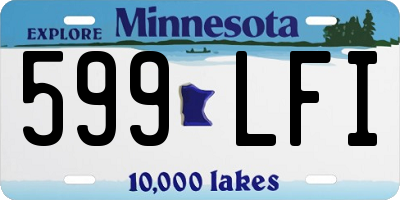 MN license plate 599LFI