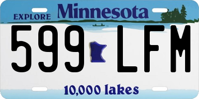 MN license plate 599LFM