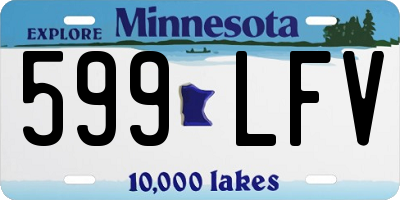 MN license plate 599LFV