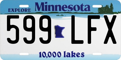 MN license plate 599LFX