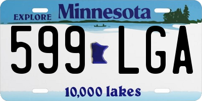 MN license plate 599LGA