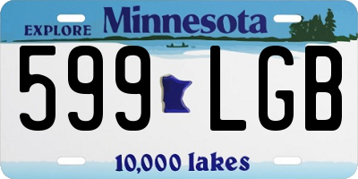 MN license plate 599LGB