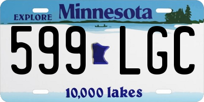 MN license plate 599LGC