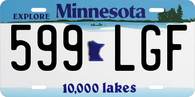MN license plate 599LGF