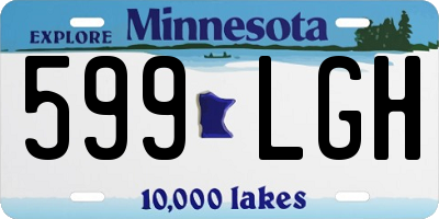 MN license plate 599LGH