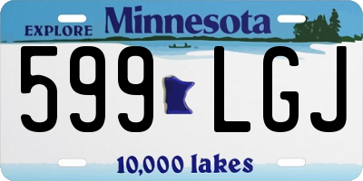 MN license plate 599LGJ