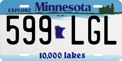MN license plate 599LGL