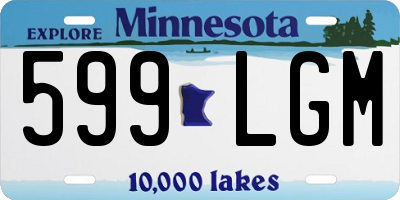 MN license plate 599LGM