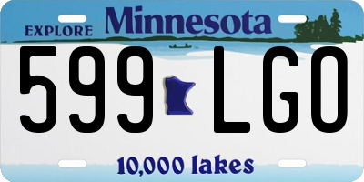 MN license plate 599LGO