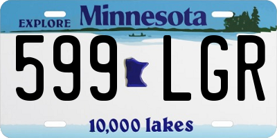 MN license plate 599LGR