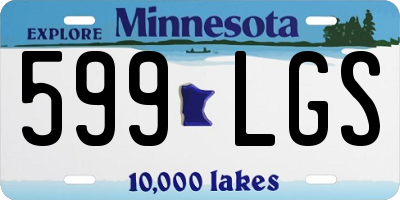 MN license plate 599LGS
