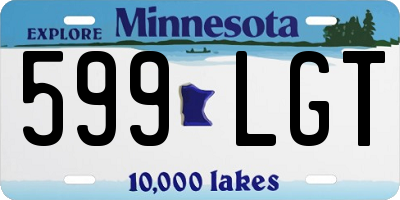 MN license plate 599LGT