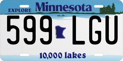 MN license plate 599LGU