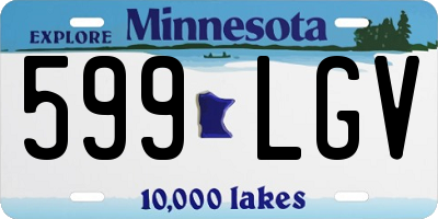 MN license plate 599LGV