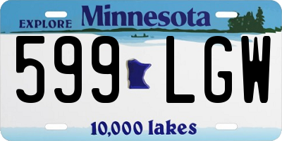 MN license plate 599LGW