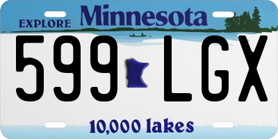 MN license plate 599LGX