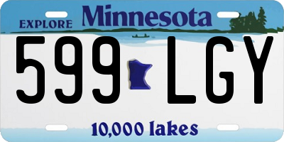 MN license plate 599LGY