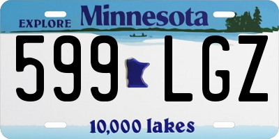 MN license plate 599LGZ