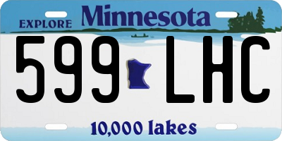 MN license plate 599LHC