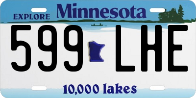 MN license plate 599LHE