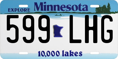 MN license plate 599LHG