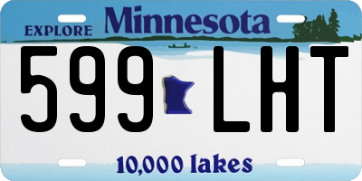 MN license plate 599LHT