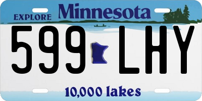 MN license plate 599LHY