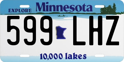 MN license plate 599LHZ